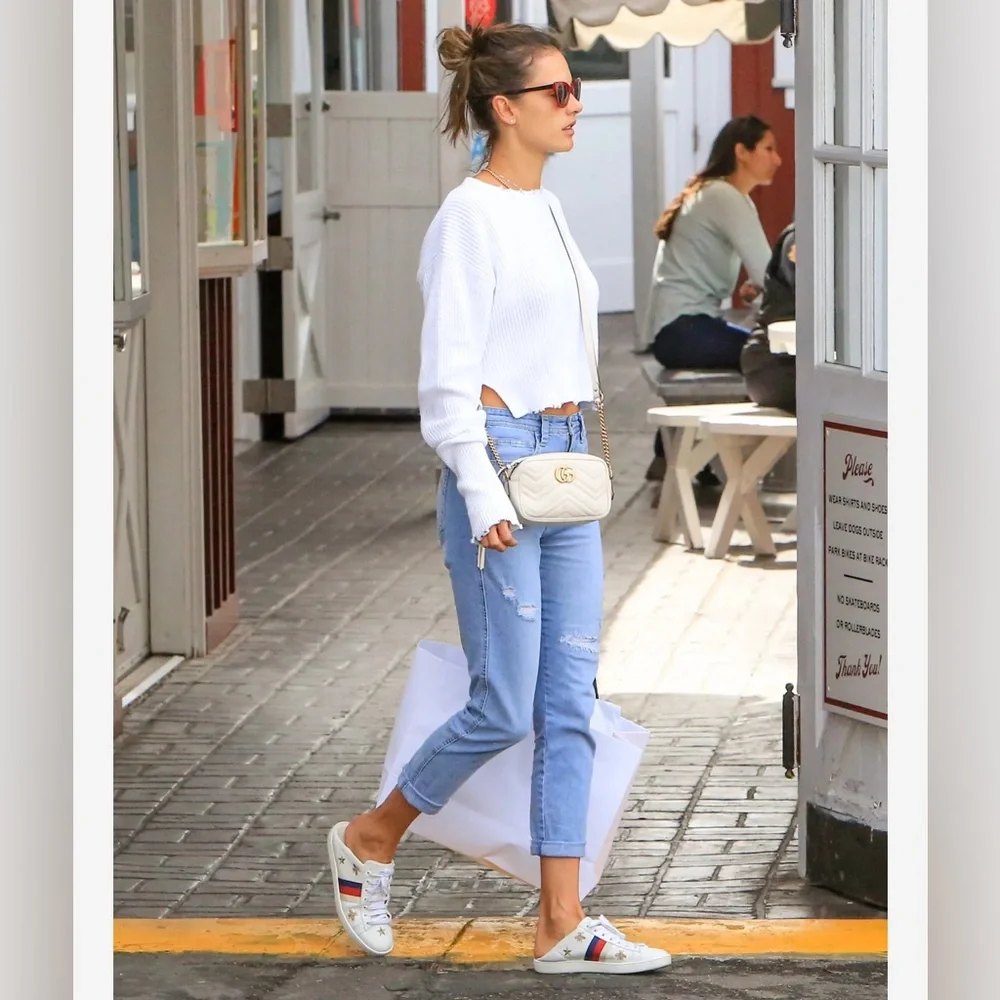 GUCCI women’s Ace Bees and Star Soft Heel size 37 - Picture 9 of 11